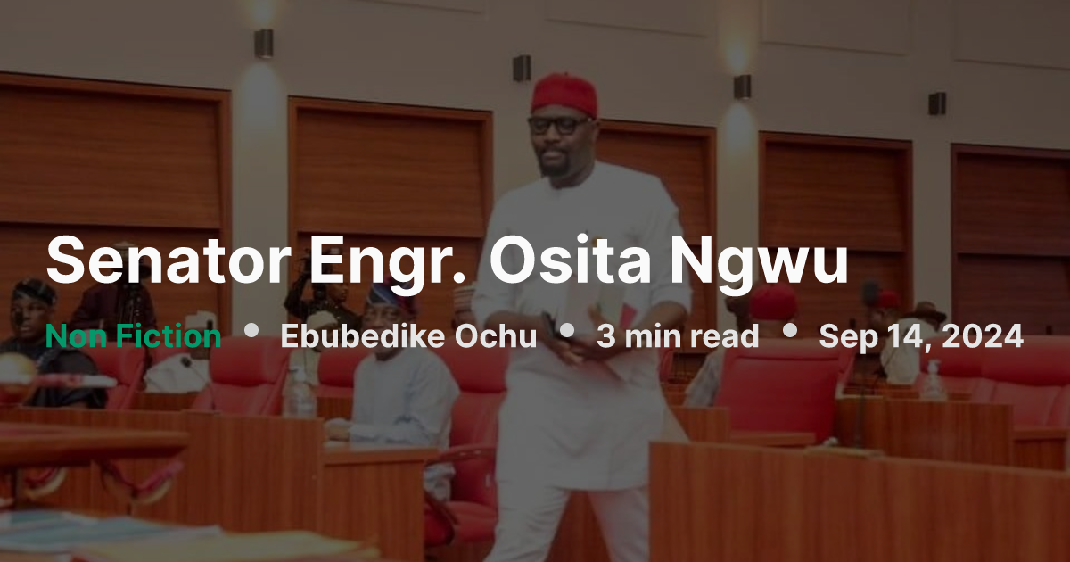 Senator Engr. Osita Ngwu | NgwoRocks