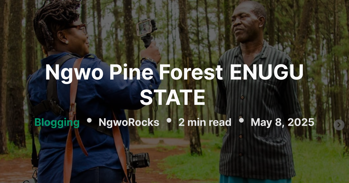 Ngwo Pine Forest ENUGU STATE | NgwoRocks